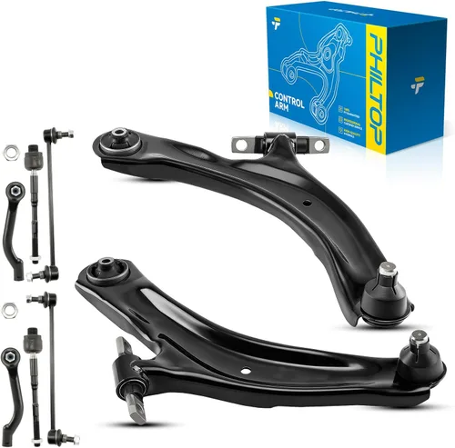 Miniatura 199 de PHILTOP Kit de suspensión delantera de 10 piezas, brazos de control inferiores con juntas de bola, eslabones de extremo de barra estabilizadora