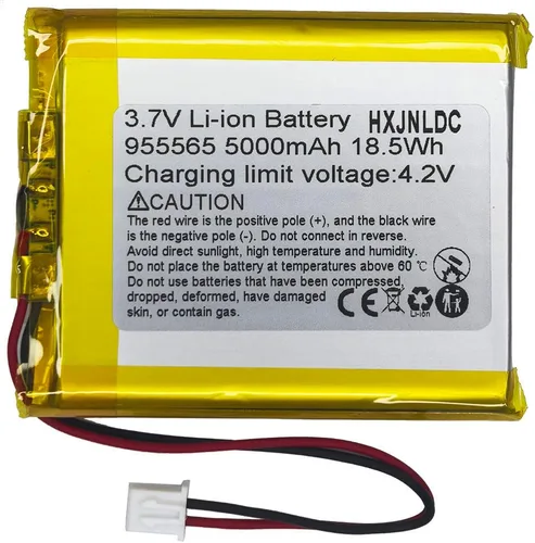 DC 3.7V 5000mAh 955565 Li-ion Reemplazo de batería de polímero de iones de litio para productos electrónicos DIY 3.7-5V con reemplazo de batería de