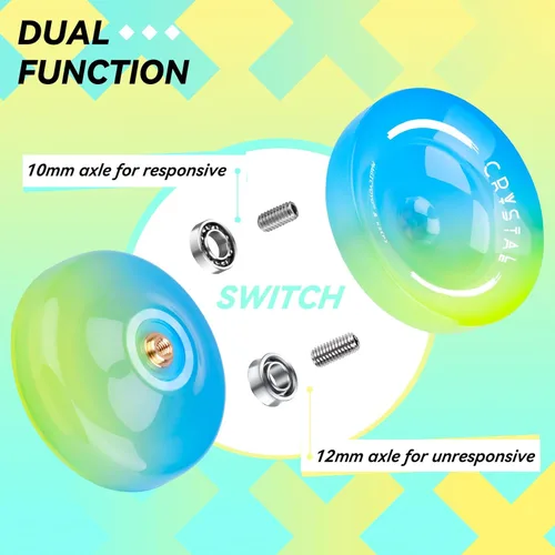 Miniatura 5 de Yoyo profesional sensible para niños principiantes, Yo-Yo de doble propósito para adultos avanzados + Rodamiento extra no sensible de yoyo + 12