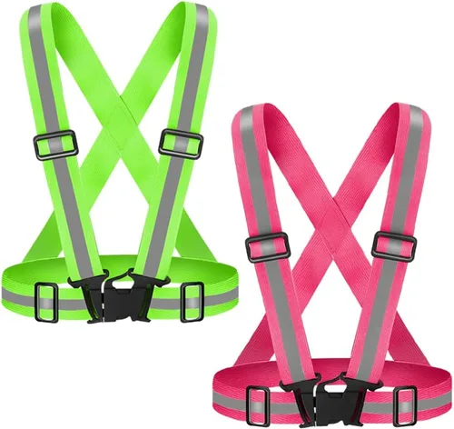Miniatura 17 de High Visibility Reflective Vest Safety Vest Running Reflective Gear Adjustable Reflective Vest for Walking,Jogging,Hiking,Night Cycling