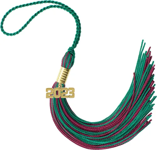 Miniatura 79 de Borla de graduación Aqua 2022, todos los colores escolares disponibles, fabricada en Estados Unidos