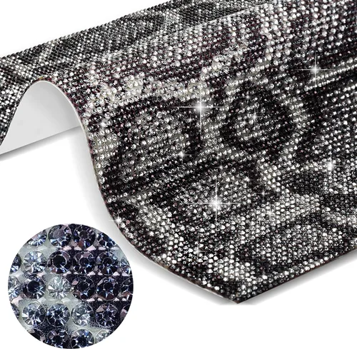 Miniatura 9 de 12000 calcomanías de diamantes de imitación con estampado de leopardo, hojas de diamantes de imitación de 0.079 pulgadas, calcomanías de cristal