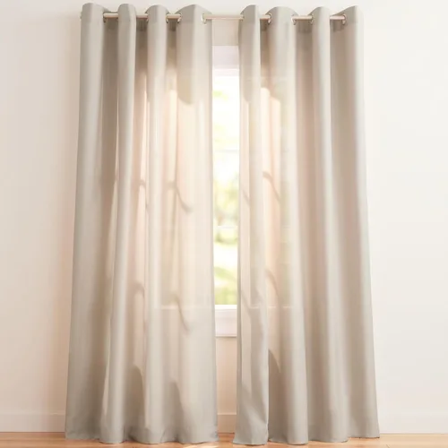 Miniatura 12 de Exclusive Home Loha - Par de paneles de cortinas de lino con ojales, 54 x 63 pulgadas, color beige