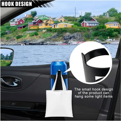 Miniatura 4 de 2 piezas portavasos para automóvil, portavasos negro para latas y botellas de agua para automóvil, accesorios universales para interior de automóvil