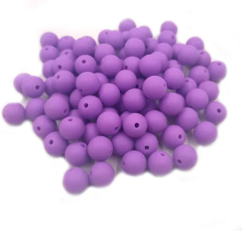 Miniatura 11 de Cuentas de perlas de silicona focales para bolígrafo, 100 cuentas redondas de silicona sueltas de 0.59 pulgadas a granel para llavero, mamá mujer