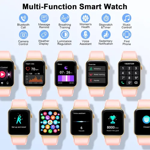 Miniatura 8 de Reloj inteligente para hombres y mujeres (respuesta/hacer llamadas), reloj inteligente de 1.85 pulgadas, 113 modos deportivos, rastreador de fitness