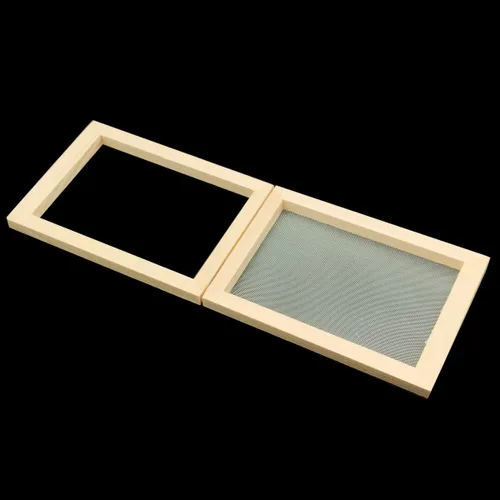 Miniatura 5 de Worown - Molde para hacer papel tamaño A6, molde de fabricación de papel de madera natural, marco de 5 x 7 pulgadas para manualidades de papel