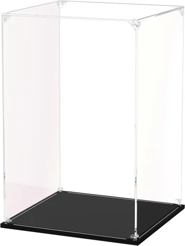Miniatura 24 de Vitrina de acrílico transparente, vitrina autoensamblable para coleccionables, figuras de acción, muñecas, caja de vidrio alternativa para regalos