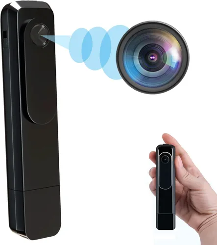 Cámara oculta Mini cámara corporal HD 1080P portátil Cop Pocket Cam con grabadora de video, cámara de niñera para seguridad en el hogar, no necesita