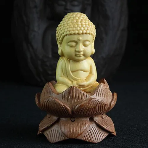 Miniatura 4 de Estatuas de monje que meditan la postura decorativa de la forma vívida de la figura de Buda para la tabla 1
