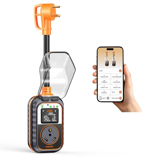 Miniatura 17 de GEARGO Protectores contra sobretensiones RV de 30 amperios, 12000 julios, analizador de circuitos de RV, protección contra sobretensiones IP68