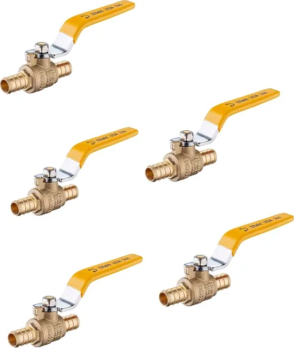Miniatura 10 de EFIELD Válvula de parada de 1/2 pulgada Pex Brass Válvula de bola de cierre de puerto completo para aplicación de fontanería, mango azul
