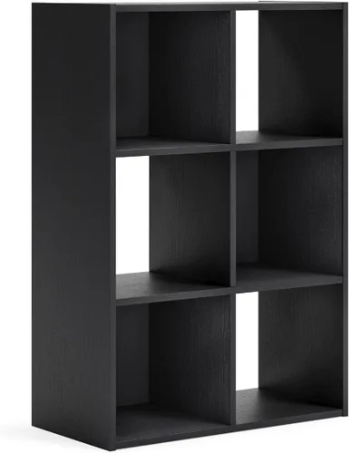 Miniatura 42 de Diseño exclusivo de Ashley Paxberry. Organizador de almacenamiento o librero moderno de 6 cubos, color blanqueado