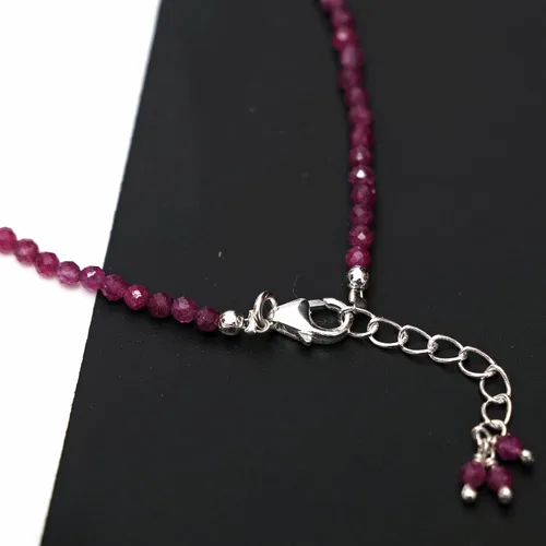 Miniatura 14 de Pulsera ajustable de plata esterlina 925 con cuentas completas para mujer, cuentas de piedras preciosas naturales, pulsera delicada, regalo
