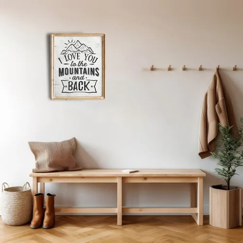 Miniatura 5 de Impresión artística con texto en inglés "I Love You To The Mountains And Back", sin marco, 8 x 10 pulgadas, decoración de pared inspiradora