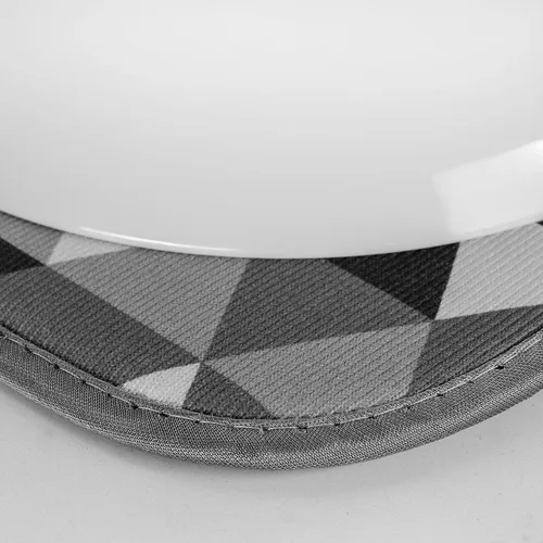 Miniatura 5 de S&T INC. Tapete de microfibra para secado de platos, reversible y absorbente para cocina, de 16 x 18 pulgadas, triángulos