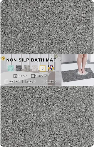 Miniatura 11 de Tapete antideslizante para bañera, tapete de baño antideslizante de 0.6 pulgadas, extra grueso, de secado rápido, tapete de ducha antideslizante