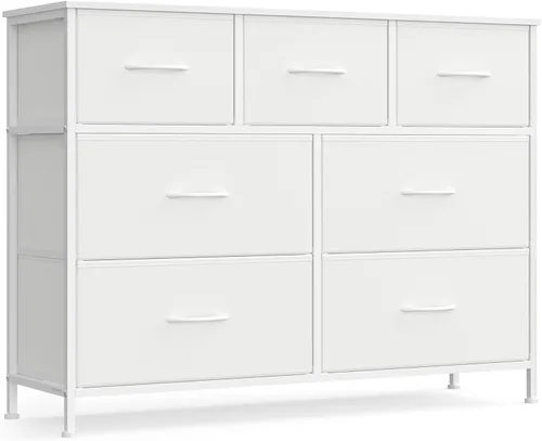 Miniatura 38 de SONGMICS Cómoda para dormitorio, cómoda, acero, MDF, 4 cajones de tela no tejida, unidad organizadora de almacenamiento, armario, entrada, negro