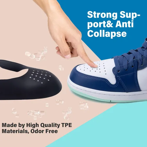 Miniatura 4 de YOLOPARK 4 pares de protectores de arrugas para zapatos zapatillas AF1s, Dunks y más, protector antiarrugas para hombres 7.5-13 mujeres 5-8.5