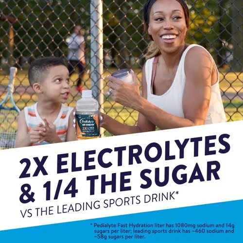 Miniatura 4 de Pedialyte Solución de Electrolitos para Hidratación Rápida, Naranja, Bebida Hidratante, 33.8 Fl Oz (Paquete de 4)