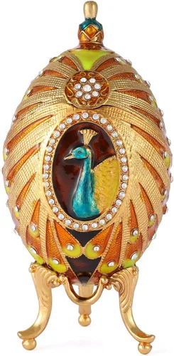 Miniatura 7 de QIFU Caja de joyería pintada a mano con esmalte rico y diamantes de imitación brillantes, regalo único, decoración del hogar, día de Pascua