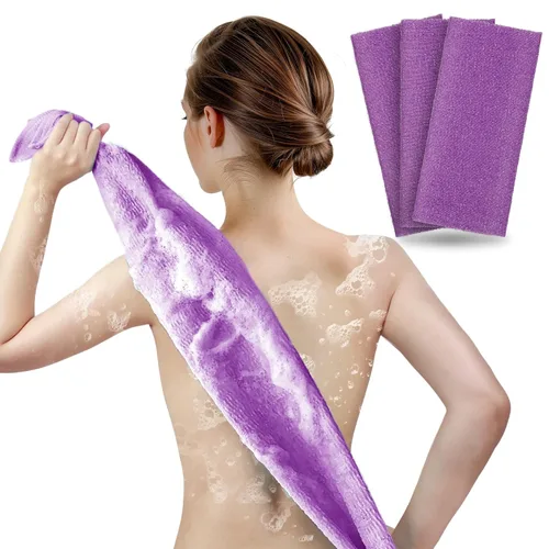 Miniatura 21 de ARCH&M Toalla corporal exfoliante (paquete de 3) para una piel brillante y suave como la seda, toalla de belleza japonesa para exfoliación profunda