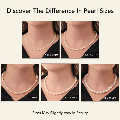 Miniatura 4 de The Pearl Source Freshwater Pearl Necklace for Women - Pearl Strand Necklace Multi-Color Pearl Necklace with Genuine Cultured Pearls