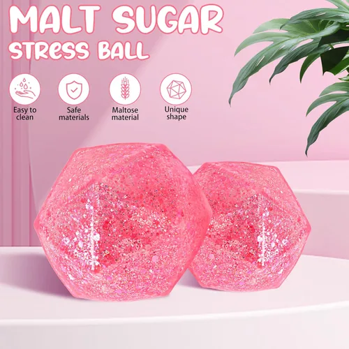 Miniatura 4 de Fidget Cube - Bola antiestrés, juguete sensorial de hielo para niños y adultos, alivio de la ansiedad, juguete para apretar azúcar de malta, juguete