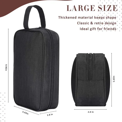 Miniatura 2 de Sweetude Neceser de 9 piezas para hombres y mujeres, resistente al agua, bolsa de afeitado plegable, bolsa de viaje para cosméticos, organizador