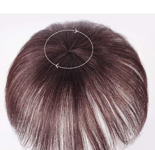 Miniatura 2 de Clip en la parte superior giratoria de repuesto para el cabello de 360 grados, base redonda de 8 pulgadas, color negro