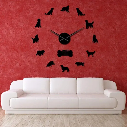 Miniatura 2 de Kit de reloj acrílico moderno para diseño de pared, reloj de pared sin marco 3D con calcomanías de espejo para decoración de sala de estar, B-27