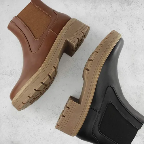 Miniatura 6 de Hawkwell Botas Chelsea de tacón grueso para mujer