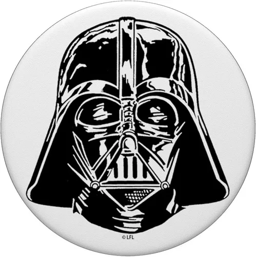 Miniatura 3 de Star Wars Darth Vader Casco negro y blanco – PopSockets Grip y soporte para teléfonos y tabletas, Negro