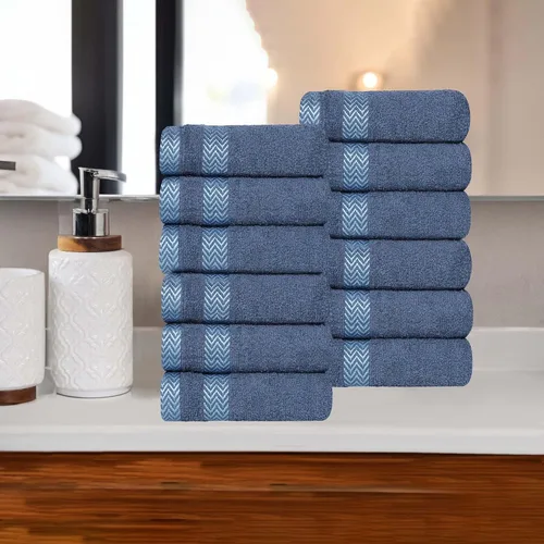 Miniatura 26 de Superior Juego de toallas de algodón de 9 piezas, toallas absorbentes suaves de felpa, artículos esenciales de baño, ducha, lujo, esponjosas