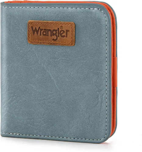 Miniatura 11 de Montana West X Wrangler - Cartera delgada delgada para mujer, organizador de dinero, mini cartera de bolsillo delgada con forro RFID y un monedero