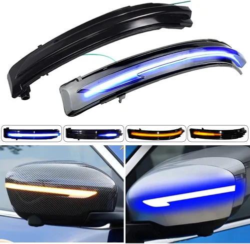Indicador de luz de señal de giro de espejo lateral LED dinámico para Nissan X-Trail T32 Rogue Qashqai J11 Murano Z52 Juke Navara Pathfinder
