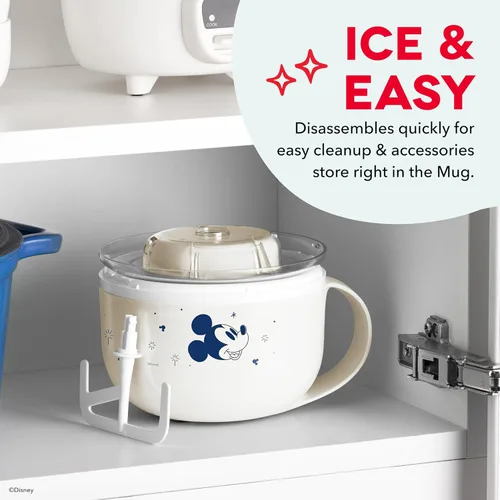 Miniatura 5 de Disney Dash My Mug Bundle Fabricador de Helados - Mini Fabricador Eléctrico de Helados - Crea Gelato, Sorbete y Yogur Congelado - Fácil de Limpiar