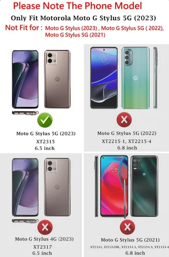 Miniatura 2 de Funda para Moto G Stylus 5G 2023, (No para la versión 4G), Cubierta para Lente de Cámara, Protector de Pantalla HD, Protección contra Caídas