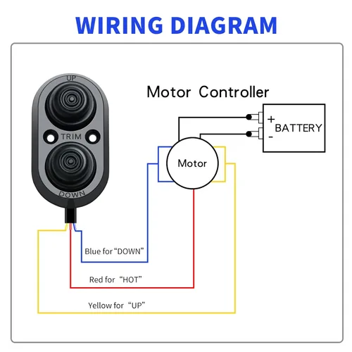 Miniatura 4 de Interruptor de ajuste para barco, interruptor de ajuste e inclinación Haoguo con IP67 impermeable, adecuado para barcos de pesca, yates, barcos Negro