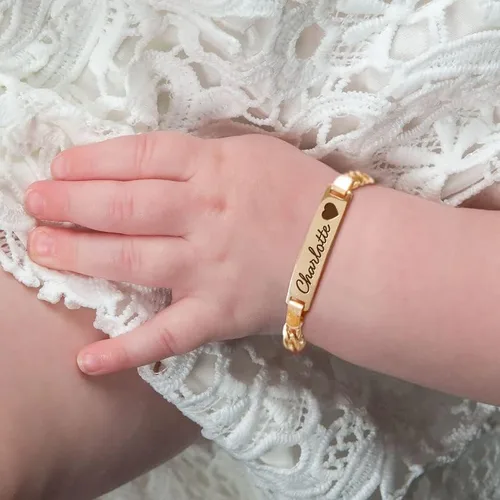 Miniatura 2 de WNNNS Pulsera de identificación personalizada con barra de nombre, regalos de joyería para bebés, niñas, niños, mamá, papá, parejas, para baby