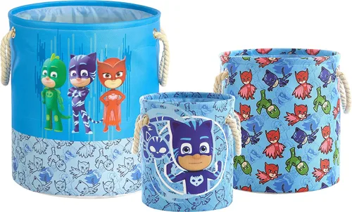 Miniatura 14 de Marvel Spiderman - Juego de cestas de almacenamiento de juguetes de 3 piezas, cubos de tela anidables con asas de cuerda, organizador de varios