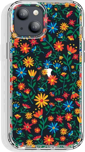 Miniatura 57 de GYZYA Funda transparente para iPhone 14 y iPhone 13 de 6.1 pulgadas con diseño de patrón, funda protectora delgada de TPU + parachoques a prueba