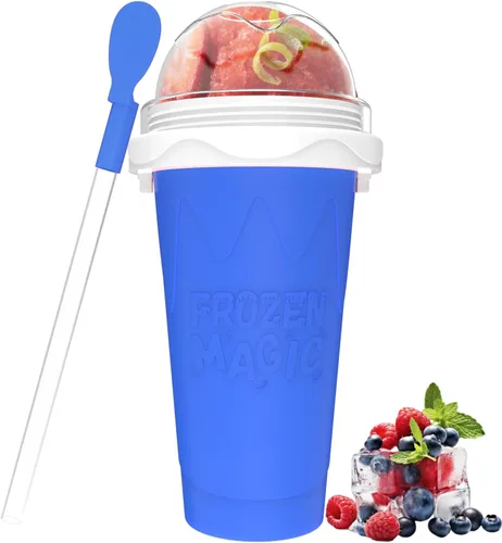Jairuty Vaso para hacer Slushie, vasos mágicos de congelación rápida para máquina casera de batido de leche y helados, vaso de doble capa para hacer