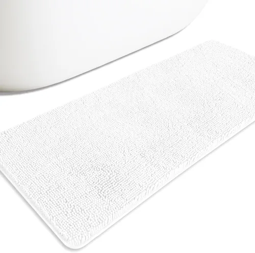 Miniatura 448 de Alfombra de baño pequeña de 12 x 18 pulgadas, lavable y absorbente, antideslizante, alfombra de baño de felpilla gruesa y suave para baño, ducha