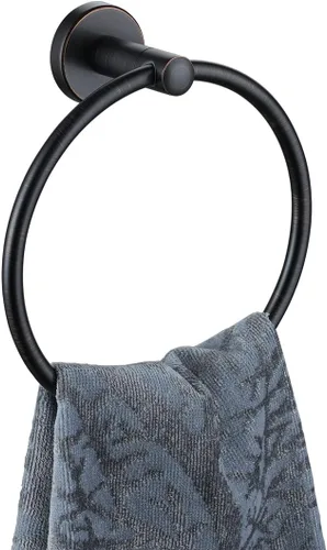Miniatura 9 de JQK Toallero negro, soporte para toalla de mano de acero inoxidable 304 negro mate para baño, montaje en pared, TR130-PB