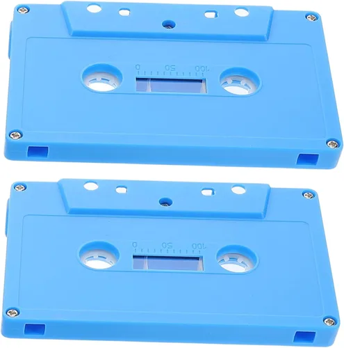 VICASKY Caja de cinta de casete de decoración de música retro, cintas de audio en blanco para centro de mesa de fiesta de música, 2 uds