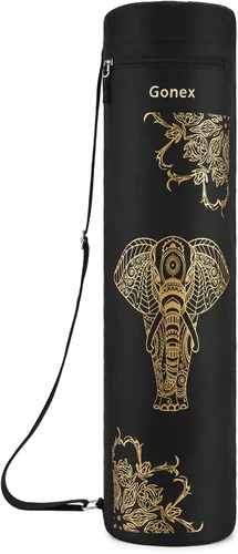 Gonex Bolsa para esterilla de yoga, soporte para esterilla de yoga con cremallera completa, bolsa de transporte para mujeres y hombres con 2
