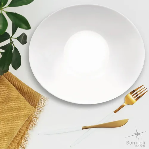 Miniatura 7 de Bormioli Rocco Prometeo - Juego de 6 platos de sopa y pasta (9 pulgadas), color blanco