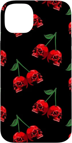 Miniatura 15 de Cute Cherry Skull Pattern Red Scary Skulls Black Background Case for iPhone 17