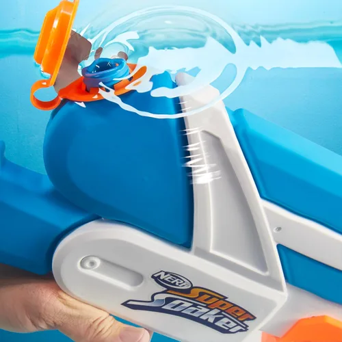 Miniatura 8 de Nerf Super Soaker Twister Water Blaster, 2 corrientes de agua giratorias, bomba al fuego, diversión de chorro de agua al aire libre para niños